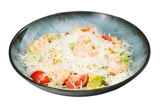 Caesar salad with shrimp