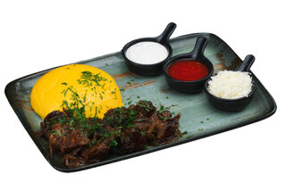 Polenta with pork stew